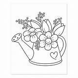 Coloring Watering Flowers Pages Garden Colouring Stamp Rubber Flower Flores Con Regadera Color Zazzle Drawing Choose Board Getcolorings Getdrawings Printable sketch template