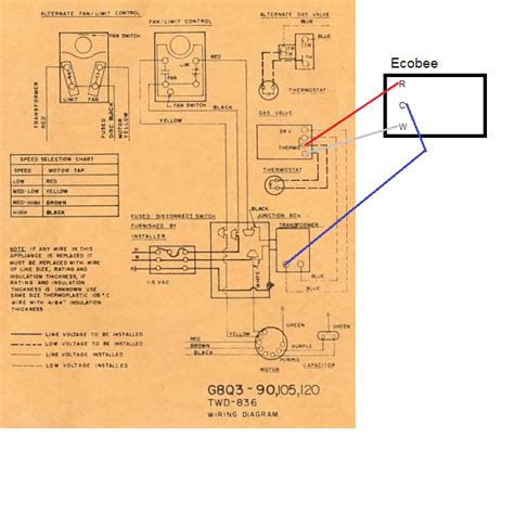 wiring  furnace wiring   connect  wire   furnace diagram attached home