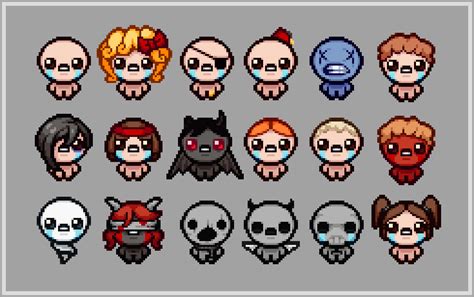 isaac character resprites rpixelart