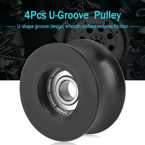 Buy 4pcs 0840uu U Type U Groove Pulley Roller Guide Wheel 8x40x20 7mm