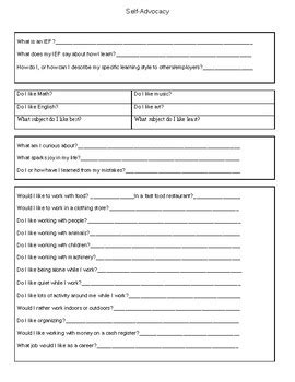 advocacy worksheets elementary   awareness
