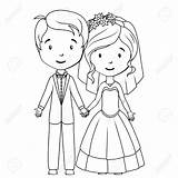 Groom Bride Coloring Pages Wedding Cartoon Clipart Drawing Sketch Book Sposi Da Colorare Disegni Kids Per Immagini Getdrawings Couple Cliparts sketch template
