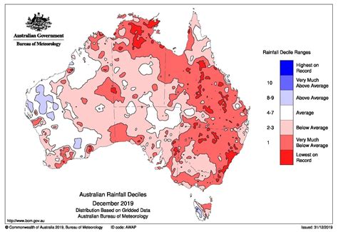australia rainfall deciles december  raussiemaps