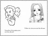 Abuse Coloring Protection Right Pages La Derecho Proteccion 為孩子的色頁 Contra sketch template