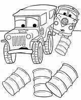 Coloring Cars Sarge Fillmore Pages Topcoloringpages Print sketch template