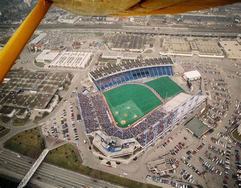 torontos gloriously bizarre exhibition stadium home   blue jays    baseball