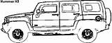 Hummer H2 Coloring Pages Template H3 Car sketch template
