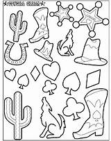 Cowgirl Coloring Charm Crayola sketch template