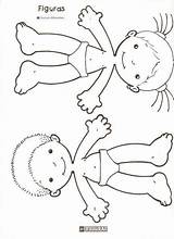 Menina Menino Humano Cuerpo Partes Desenho Rompecabezas Molde Preescolar Educação Atividade Tablero Pixiview sketch template