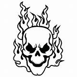 Skull Coloring Pages Flaming Skulls Flames Fire Drawing Pirate Domo Crossbones Bones Heart Color Printable Getdrawings Clipartmag Getcolorings Tutorial Colouring sketch template