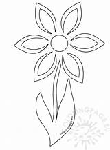 Flower Daisy Template Stem Coloring Flowers Drawing Getdrawings Coloringpage Eu sketch template