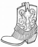 Combat Boot Getdrawings Drawing Boots Cowboy Coloring sketch template