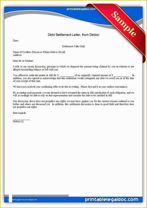 sample debt negotiation letter