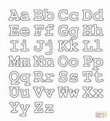 Coloring Alphabet Pages Letters Small Worksheet Capital sketch template