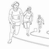 Relevos Dibujos Hellokids Atletismo Lanzamiento Maratona Corrida Perder Athletisme 100m Guardado sketch template