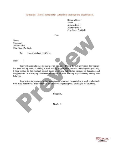 sample letter  complaint   worker sample  complaint