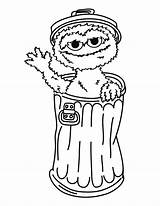 Oscar Grouch Coloring Sesame Street Pages Color Print Printable Designlooter Getcolorings 06kb 777px sketch template