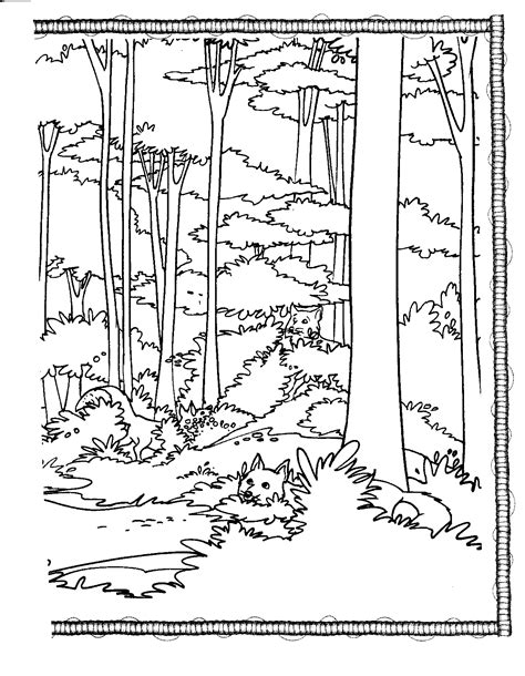 forest coloring pages    print