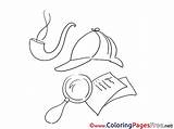 Coloring Pages Loupe Pipe Cap Children Sheet Title sketch template