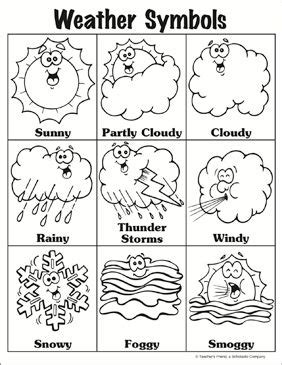 weather symbols matematicas  guarderia cosas de la escuela