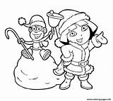 Dora Coloring Pages Boots Christmas Winter Choo 14c5 Train Explorer Kids Print Printable Drawing Color Princess Getcolorings Games Coloriage Getdrawings sketch template