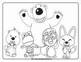 Pororo Coloring Pages Friends Penguin Little Disney Printable Print Poby Sheets sketch template