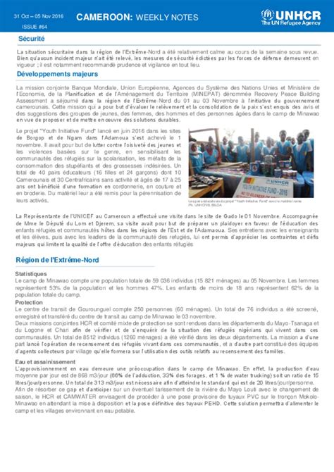 document cameroon weekly notes   oct  nov
