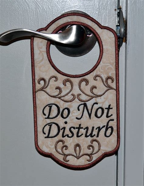 Do Not Disturb Door Hanger In Brown