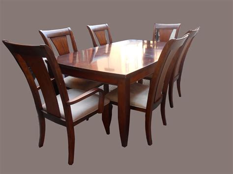 uhuru furniture collectibles mahogany dining table   chairs sold