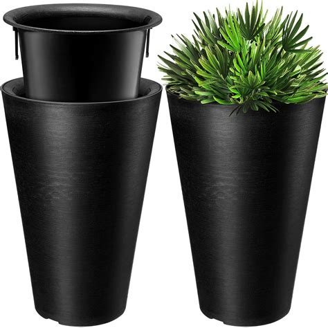 set   tall outdoor planters     large outdoor planters