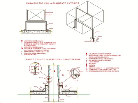 aire acondicionado detalles en autocad bc