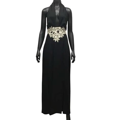 anthea crawford black cream dress size