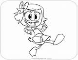 Coloring Ducktales Webby Pages Action Disneyclips sketch template