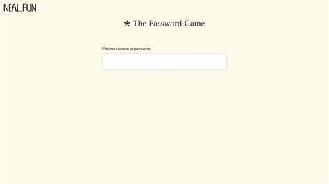 beat rule    password game