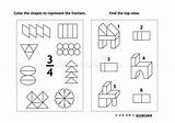 Fractions Math Spatial Educational sketch template