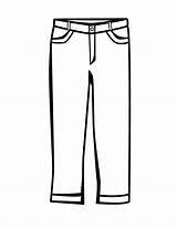 Coloring Clipart Jeans Clip sketch template