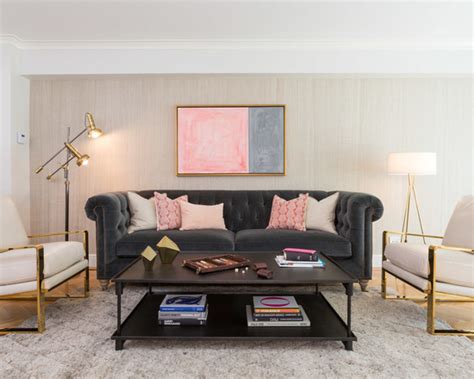 Mix Of Grey And Pink For Chic Living Room Decor Part 1