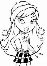 Coloring Bratz Pages Printable Winter Printables Girl sketch template