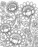 Coloring Flower Sheets Spring Azcoloring Via Tag sketch template