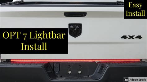opt  redline triple led tailgate light bar install  ram  sequential turn signal