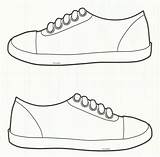 Printable Shoe Shoes Sneaker Template Sneakers Coloring Print Pages Clipart Sheets Cat Preschool Boy Templates Worksheets Drawing Pete Paper Colouring sketch template