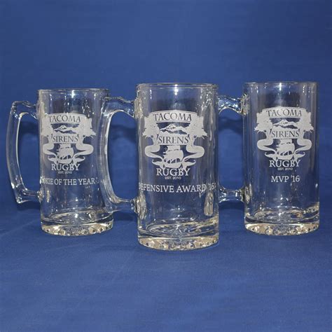 pair  large personalized beer steins oz