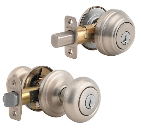 front door  knob lock nickel security exterior universal adjustable entry ebay
