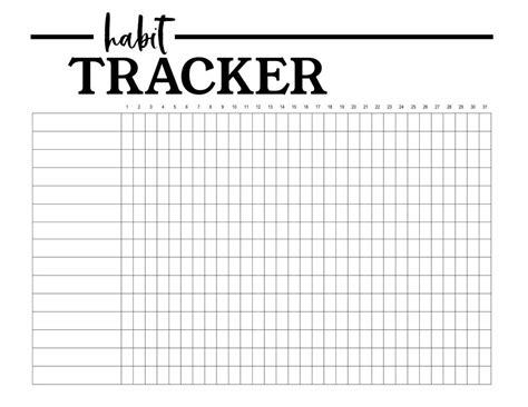 achieve  goals   habit tracker printable