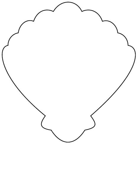 shell simple shapes coloring pages coloring book