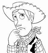 Woody Coloring Toy Story Pages Clipart Sad Face Buzz Outline Kids Printable Drawing Coloringhome Happy Lantern Jack Colouring Clip Lightyear sketch template