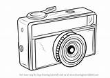 Draw Camera Drawing Old Vintage Objects Step Everyday Drawings Learn Paintingvalley sketch template