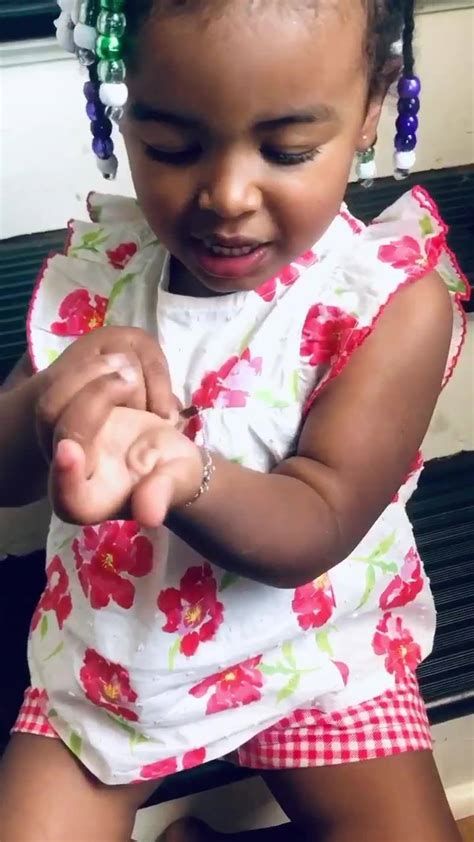 this little diva is in love with her bracelet from essencebijoux 🖤