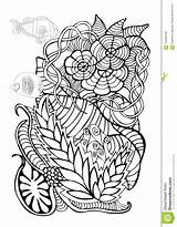 Zendoodle Abst Drawn sketch template