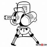 Turret Fallout Draw Automated Drawing Sketchok sketch template